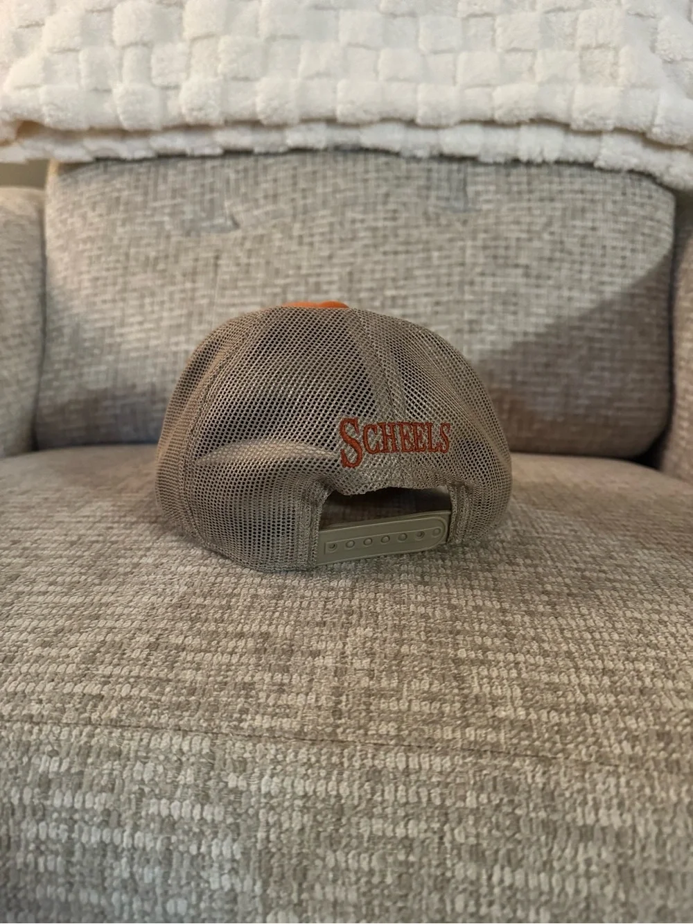 Scheels Outfitters Orange & Tan Mesh Hat